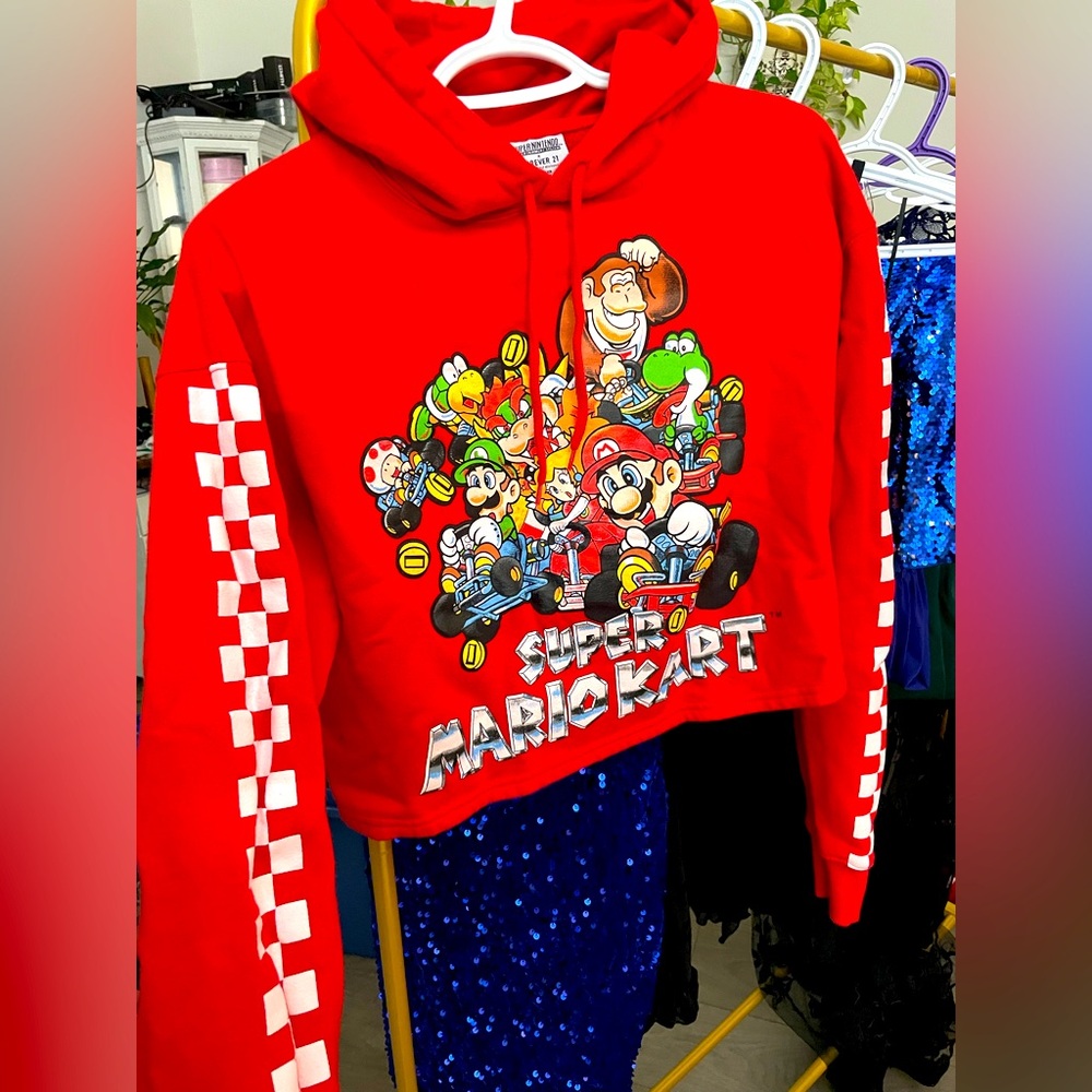 Nintendo x Forever 21 Mario Kart Crop Hoody!